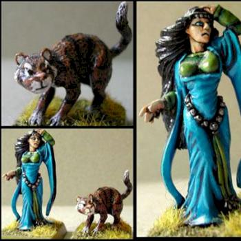 Sigrid with her lynx by von Falkenstein