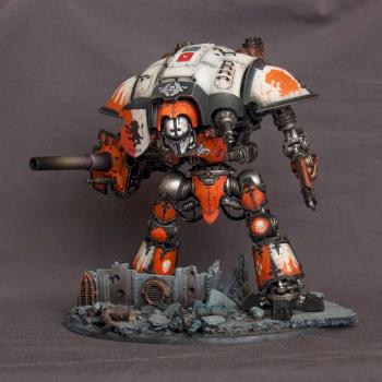 Imperial Knight Titan in Orange, White and Black by Tim from Tau of War