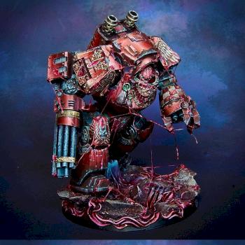 Blood Angels Contemptor Dreadnought in blood rage by Ana