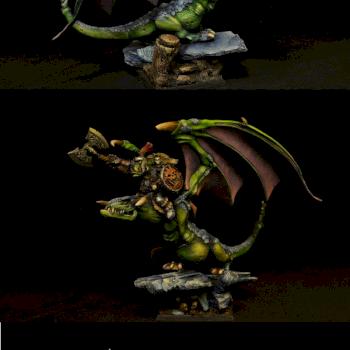 Orc Boss on Wyvern by Michael_Nashvili