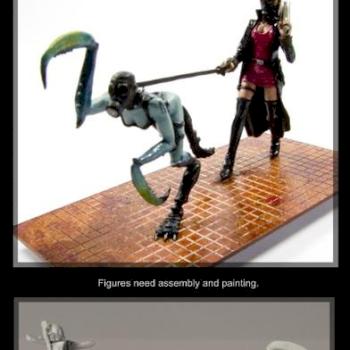 Mantis Girl and Handler by Gary Hunt Miniatures