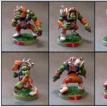 Blood Bowl Orc Blitzer Bittersand Swamp Gators by Lou Rollins