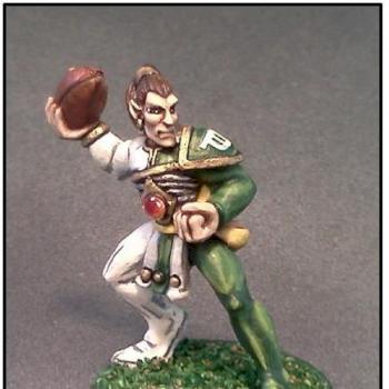 Wood Elf Thrower Blood Bowl by Lou Rollins