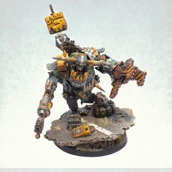 Giant Ork Warboss with Cybork body in Mega Armour. by itshammertime!