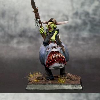 NIGHT GOBLIN WARBOSS ON GREAT CAVE SQUIG by jason