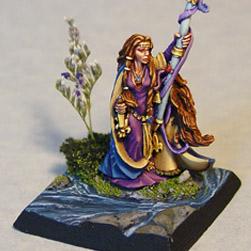 Warhammer Bretonnian Damsel on sculpted base by James by Wappellious