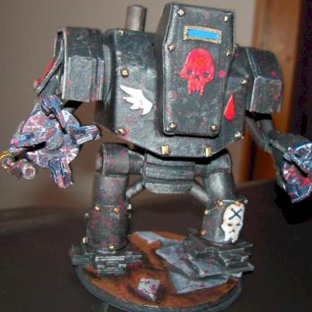 Dreadnought scratchbuilt cybot Blood angels by Paule