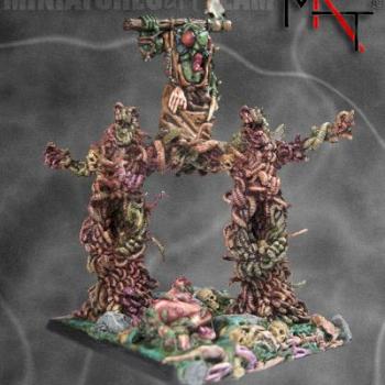 Nurgle Champion on palanquin by Miniatures Art Team by goblin1980