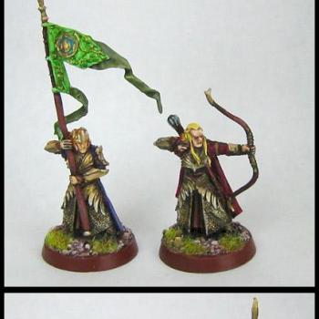 LOTR Haldir and High Elf Standard Bearer, Helm's Deep by crawfish