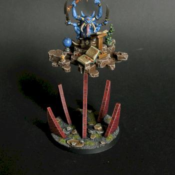 Tzeentch Sorcerer on Flying Disc by siny lemur