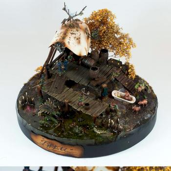 Bayou Swamp Gremlin - Malifaux diorama by Frost Devil