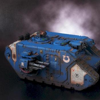 Space Marines Ultramarines Landraider by highelf