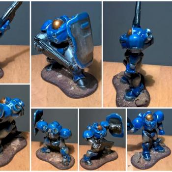 Starcraft Marine - Blue by funkimonkee