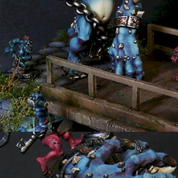 Trollbloods vs. Menoth diorama by dexterzg