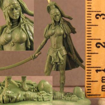 Female Figher from Parkinson Masterworks Set # 3 Sculpted by Tom Meier by DarkSwordMiniatures