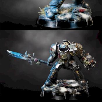 Airbrushed Grey Knight, with OSL, Ice and Snow - Article Tutorial linked too by MajorTom11