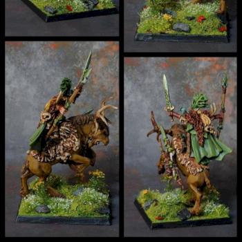 Wood Elf Lord on Great Stag by Azgaroth