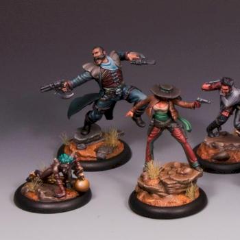 Malifaux: The Latigo Posse (Perdita, Santiago, Papa Loco, Nino, Francisco, Enslaved Nephilim) by Malekyth