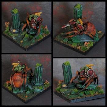 Goblin hero on Giant Spider by Azgaroth