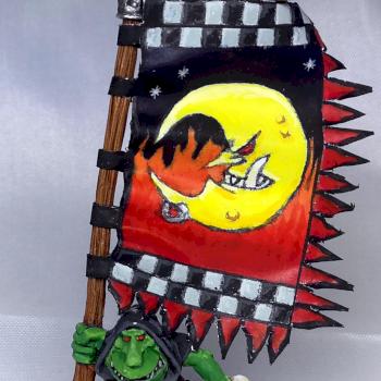 Night Goblin Standard Bearer by dhdiez