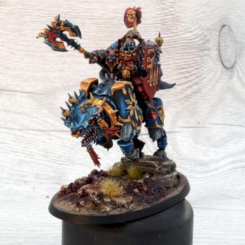 khorne lord on juggernaut by Malice Unhuman