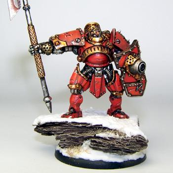 Khador Man-O-War Shocktrooper Captain by Dragon Forge Design