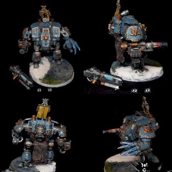 Primaris Redemptor Dreadnought Space Wolves Modded Warhammer 40K by CroWarGamePainting