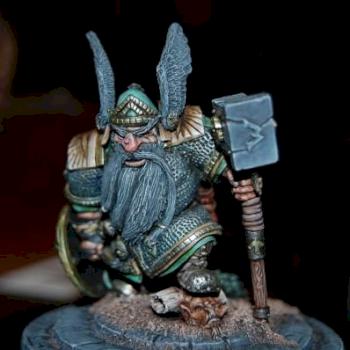 Dwarf Warrior with Hammer by cybersquig