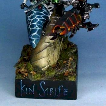 'Kin Strife' UKGD Finalist, Eldar jet bike fight. by Donga