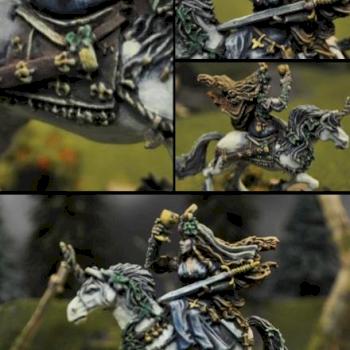 Bretonnian Damsel on Unicorn by bluetablepainting