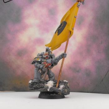 Space Wolf Standard Bearer by munger