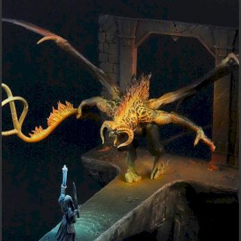 Balrog vs Gandalf Diorama by amon chakai