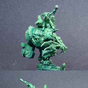 Mega-Armored Cybork Warboss Sculpt WIP by Zsoulless