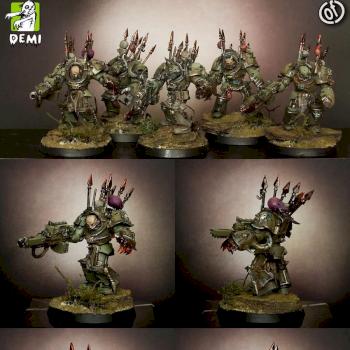 Death Guard Chaos Terminators Squad by demi morgana