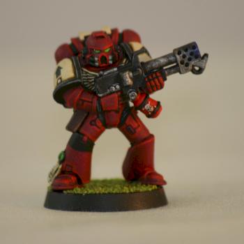 Blood Raven Marine w/ Flamer by gserhar