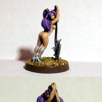 Gayle, Spearmaiden - my very first mini by SisterofChaos