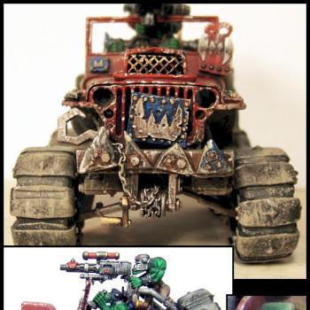 ork jeep (warbuggy - made from trukk kit and 1/35th jeep) by kxtrey