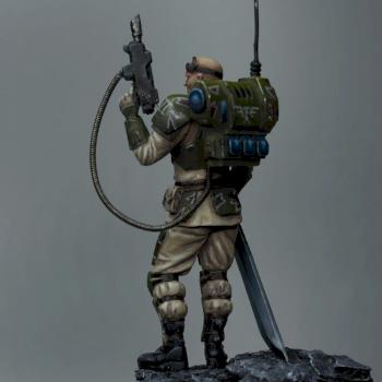 Kasrkin Sergeant (54mm) sculpted by Volomir by -jd-