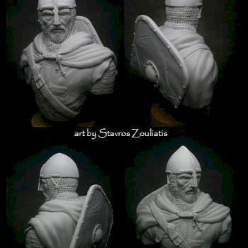 Templar Knight bust by Stavros Zouliatis