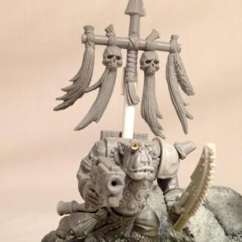 Unpainted WIP Choppa Nob with Banner pole by AzhrarnX