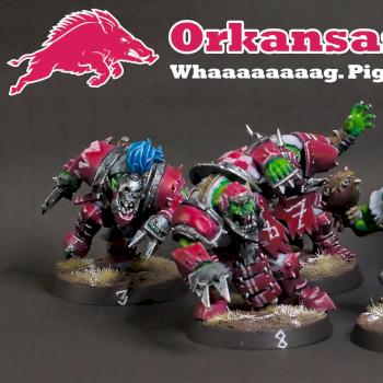 Orkansas Razorbacks, Blood Bowl 7 Team (BB7) by legdba