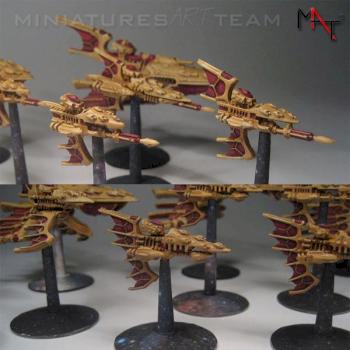 ELDAR FLEET WITH SPACE BASES by goblin1980