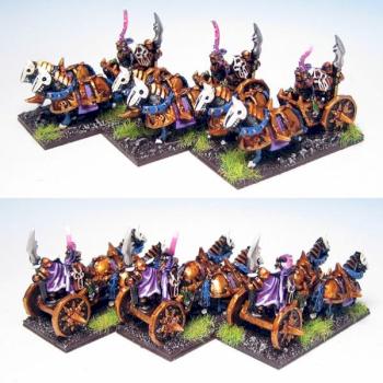 Warmaster (10mm) Slaanesh Chariots by legdba