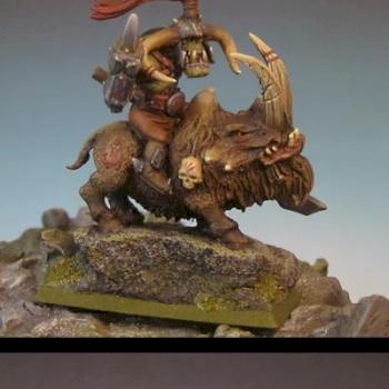 Orc Warboss on Beast by The Dwarf s Workshop