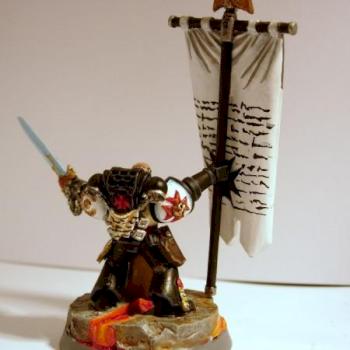 Black Templar Standard Bearer by arfurfuxake