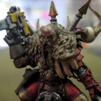 Khorne Lord on Juggernaught Close Up by AndyMcBeer