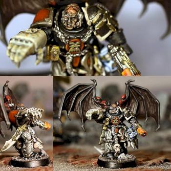 Winged Chaos Space Marine Champion w/Mark of Khorne by Solun Decius