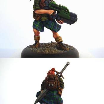 45th Highlander with chainrifle by Astorderire