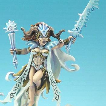 Ice Witch of Hyperborea (closeup) - Wargods Prerelease by spooktalker