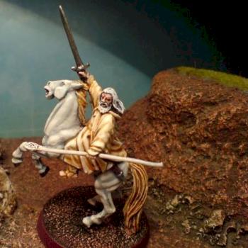 GANDLF THE WHITE,MOUNTED ON SHADOWFAX ! by PAINTONY